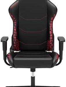 RESPAWN 110 Gaming Chair: Ergonomic Grey Fabric, Integrated Headrest, 135 Degree Recline with Angle Lock