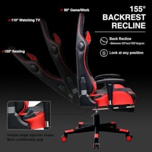 GTRACING Gaming Chair: Footrest, Speakers, Bluetooth Music, Heavy Duty, Ergonomic