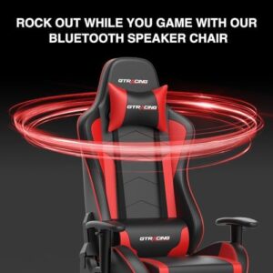 GTRACING Gaming Chair: Footrest, Speakers, Bluetooth Music, Heavy Duty, Ergonomic