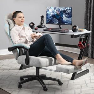 Darkecho Gaming Chair: Fabric, Pocket Spring Cushion, Massage, Footrest, Linkage Armrests, Ergonomic