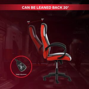 YSSOA Gaming Chair: Footrest, Big and Tall, Racing Style Adjustable Swivel Office Chair, Ergonomic with Headrest and Lumbar Support