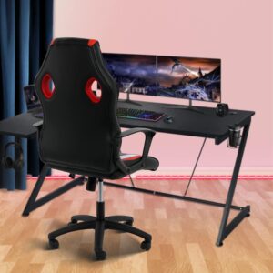 YSSOA Gaming Chair: Footrest, Big and Tall, Racing Style Adjustable Swivel Office Chair, Ergonomic with Headrest and Lumbar Support