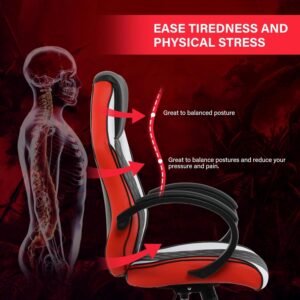 YSSOA Gaming Chair: Footrest, Big and Tall, Racing Style Adjustable Swivel Office Chair, Ergonomic with Headrest and Lumbar Support