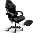 YSSOA Gaming Chair: Footrest, Big and Tall, Racing Style Adjustable Swivel Office Chair, Ergonomic with Headrest and Lumbar Support